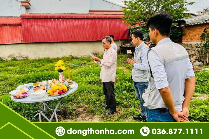 Hướng dẫn lễ động thổ xây nhà phong thủy - Chuẩn bị văn khấn mượn tuổi làm nhà